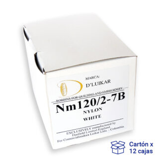 12 Cajas de Bobina Blanca nm1202 7b nylon